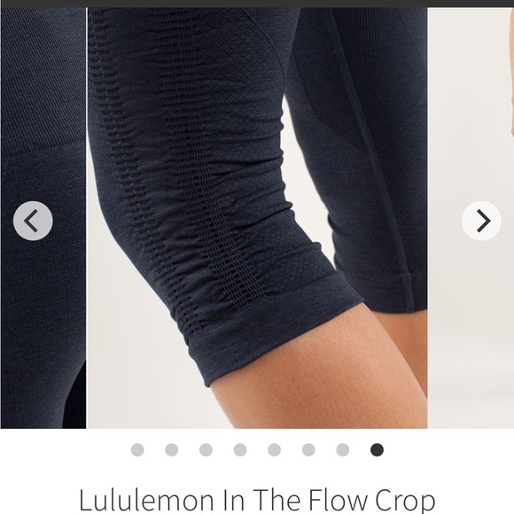 Lululemon In The Flow Ruched Seamless Crop Size 4 Inkwell - Picture 9 of 10